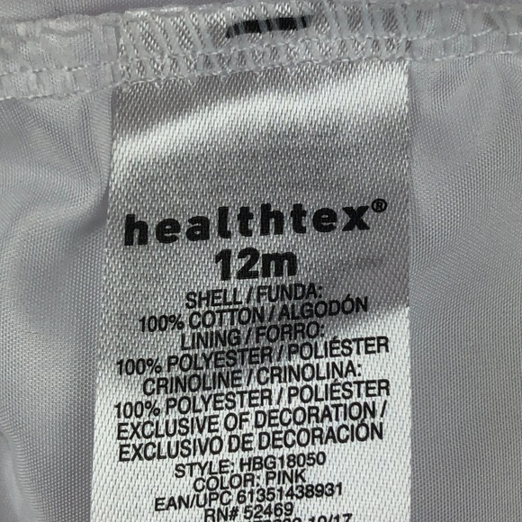 Pink/White 12 Month Dress w/ Pink Cardigan - Picture 4 of 6